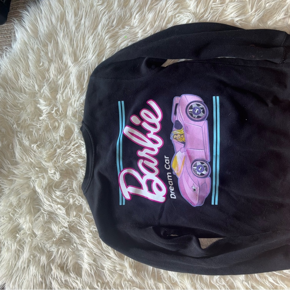 Barbie Dream Car Graphic Sweatshirt - Black with Pink & Teal